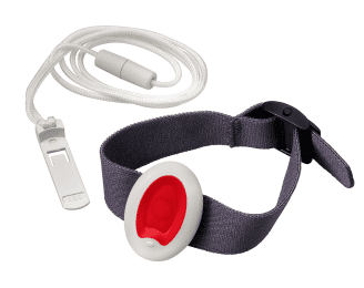 Notrufknopf mit Armband und Halsband