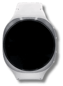 weiße Smartwatch mit Gesundheitsfunktionen für Senioren