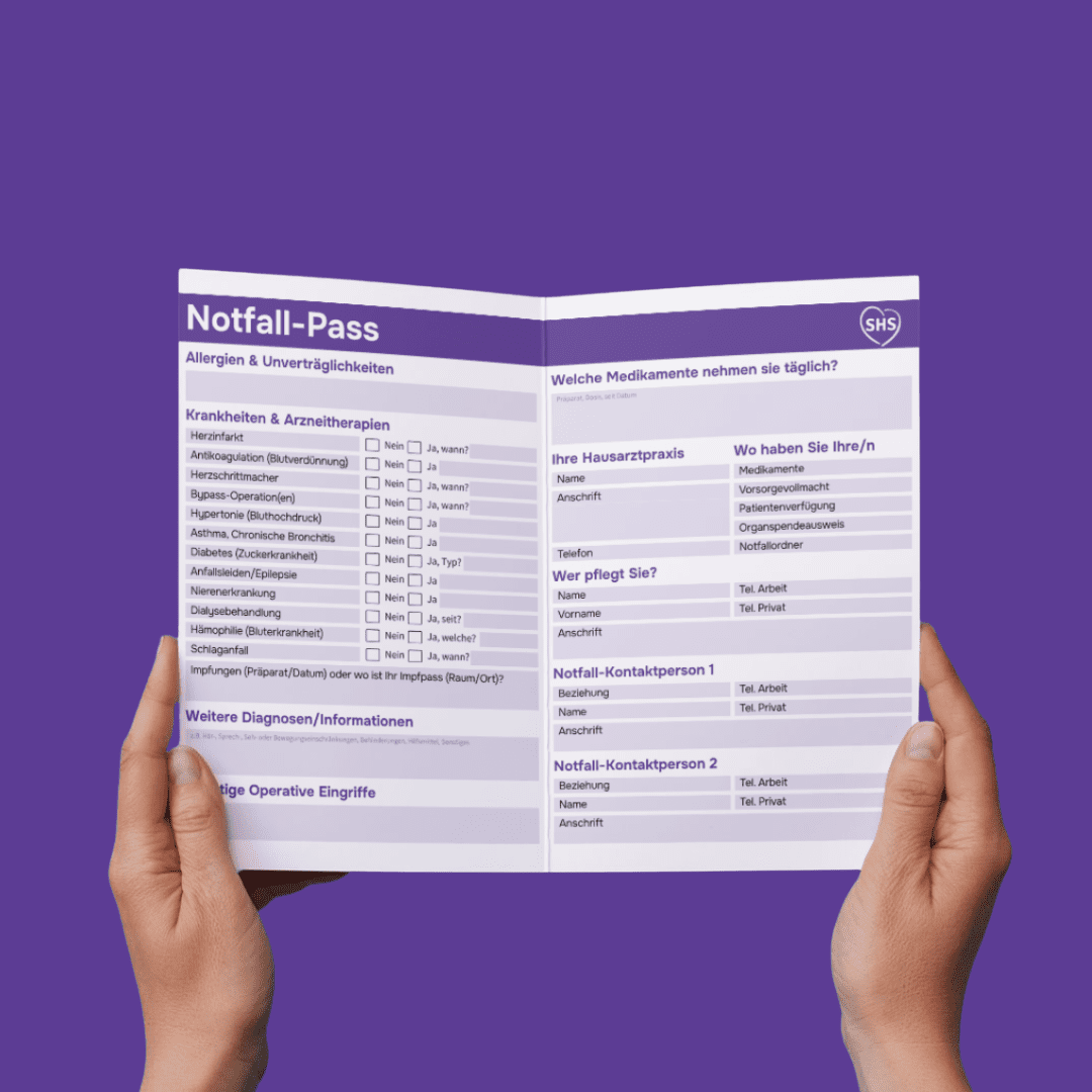 Notfallpass Vorlage SHS