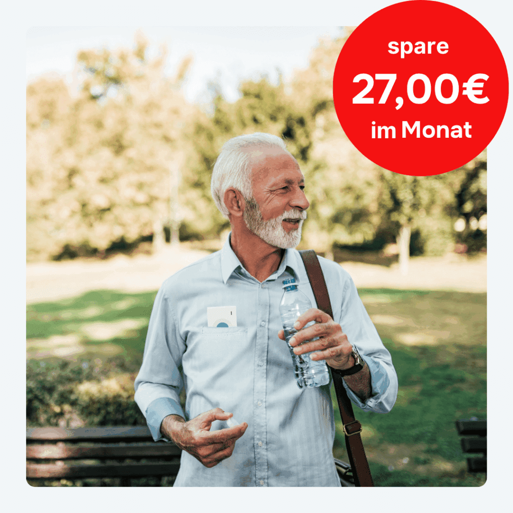 Mobiles Notrufgerät mit tragbaren Notrufknopf mit Kostenzuschuss