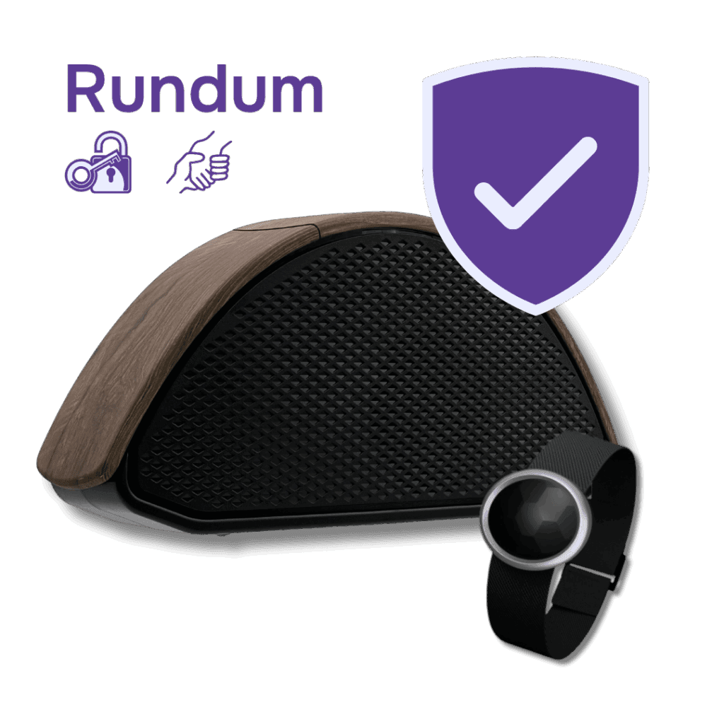 Hausnotruf Luna von attentive telecare Dunkelholz Rundum Paket