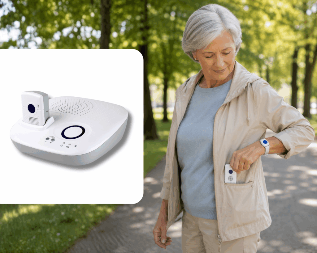 Tragbarer Notrufknopf Climax für Senioren und Outdoor AKtivitäten