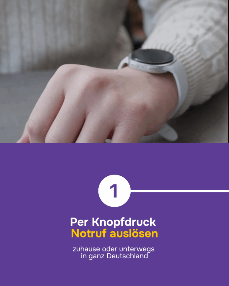 Smartwatch Notruf per Knopfdruck auslösen